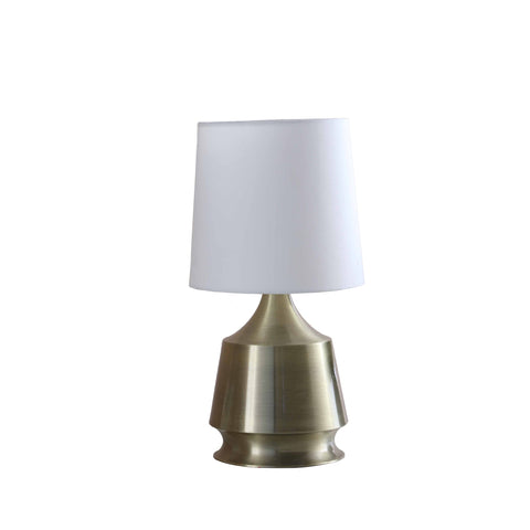 14” Antique White Brass Table Lamp