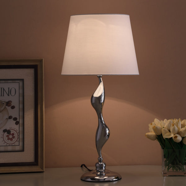 24” Modern Silver Silhouette Figurine Table Lamp