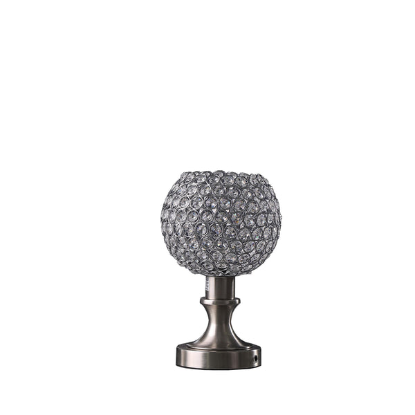 12” Luxurious Crystal Ball And Metal Table Lamp