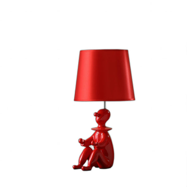 21” Red Sculptural Clown Phone Holder Desk Lamp