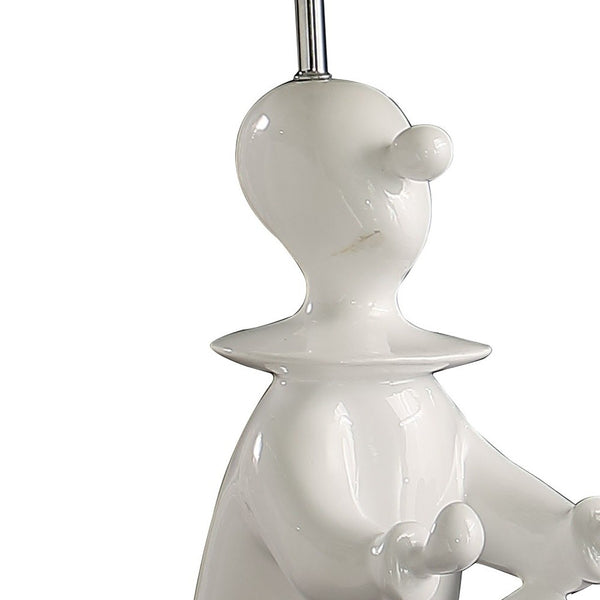 21” White Sculptural Clown Phone Holder Desk Lamp