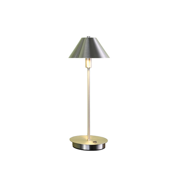 18” Industrial Silver Nickel Table Lamp