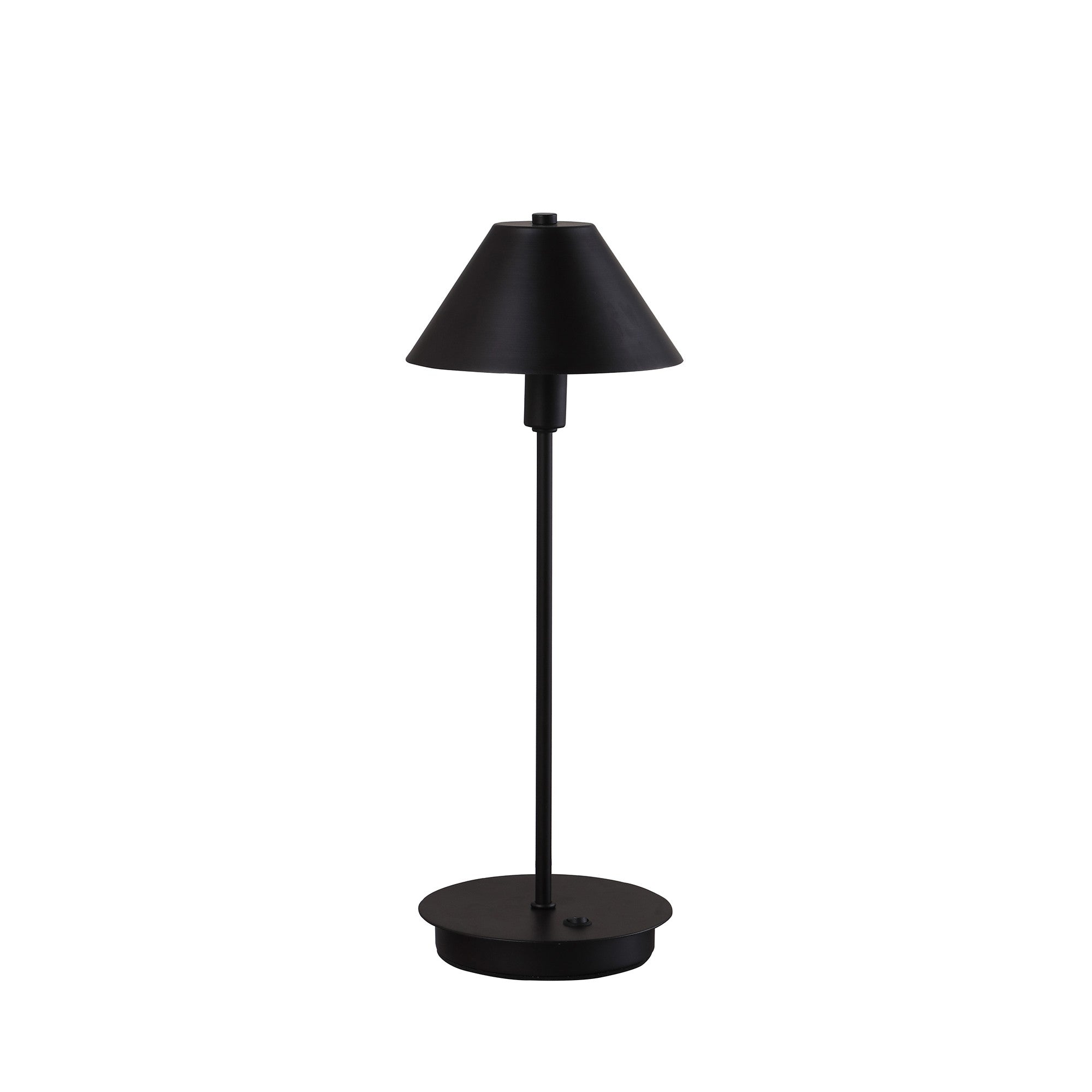 18” Industrial Matte Black Nickel Table Lamp