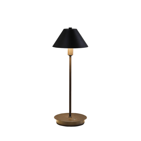 18” Industrial Matte Black Nickel Table Lamp