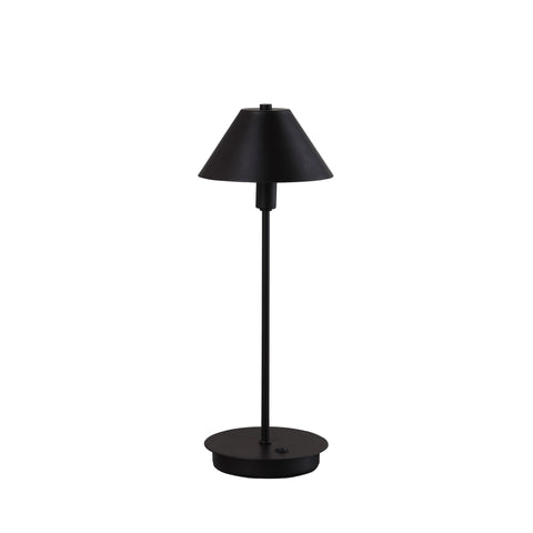 18” Industrial Matte Black Nickel Table Lamp