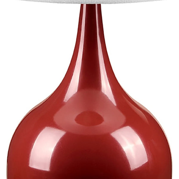 Minimalist Burgundy Table Lamp with Touch Switch