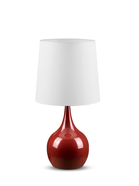 Minimalist Burgundy Table Lamp with Touch Switch