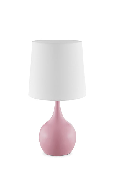 Minimalist Light Pink Table Lamp with Touch Switch