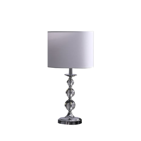 20” Modern Crystal Orbs And Metal Table Lamp