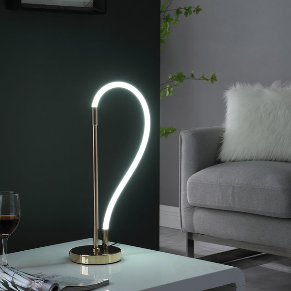 21” Modern Rose Gold LED Elastic Tube Desk Lamp