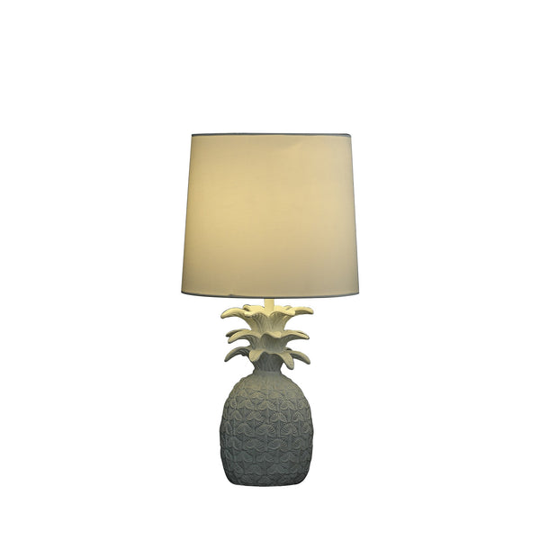 17” White Sculptural Pineapple Table Lamp