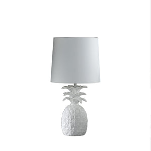 17” White Sculptural Pineapple Table Lamp