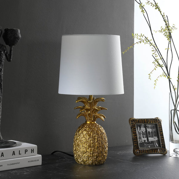 17” Burnished Gold Pineapple Table Lamp