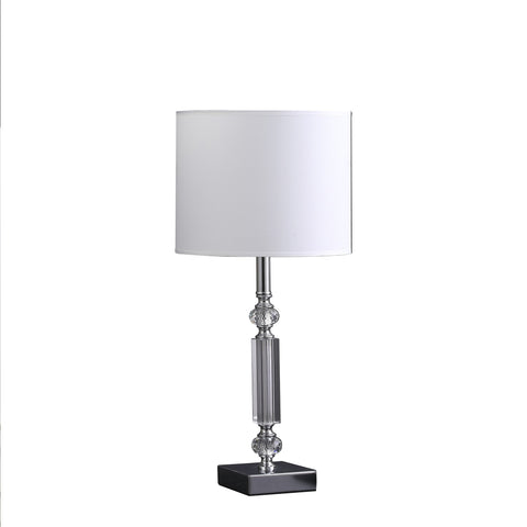 20” Stylish Crystal And Metal Table Lamp