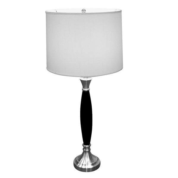 Silver and Black Metal Table Lamp