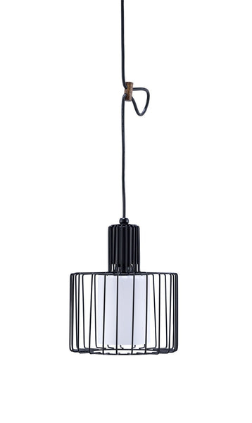 Black Metal Cage Hanging Light