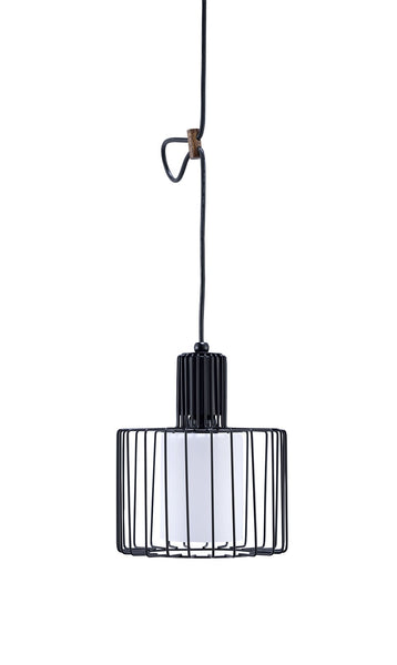 Black Metal Cage Hanging Light