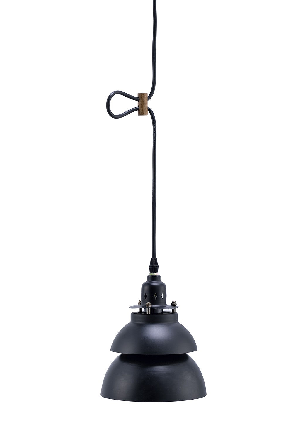 Industrial Two Tier Black Metal Hanging Light