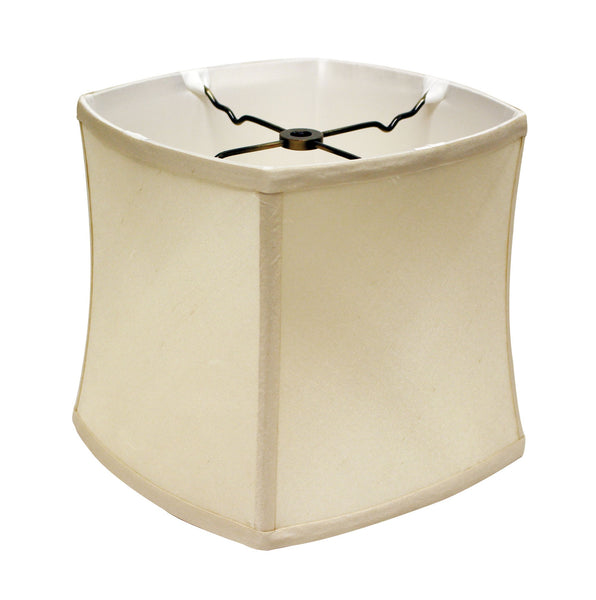 15" Ivory Soft Box Paperback Pongee Silk Lampshade