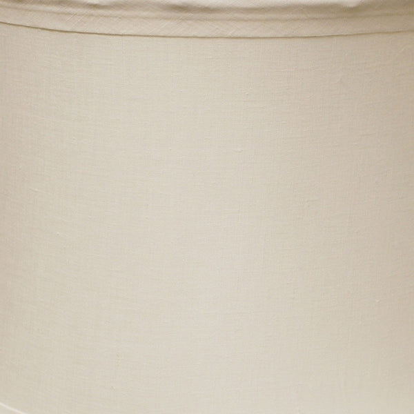 15" Snow Drum Trimmed Linen Lampshade