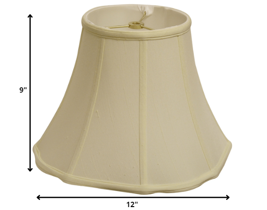 12" Ivory Octagon Monay Shantung Lampshade