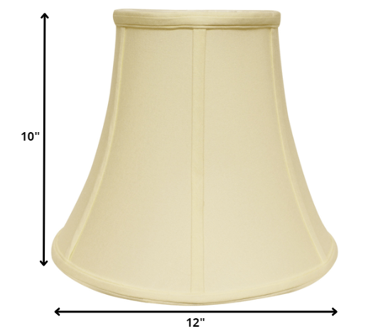 12" Ivory Premium Bell No Slub Lampshade