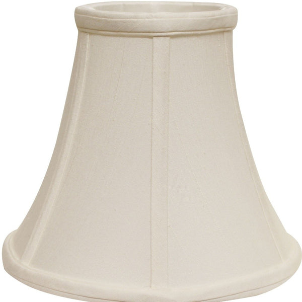 14" White Premium Bell Monay Shantung Lampshade