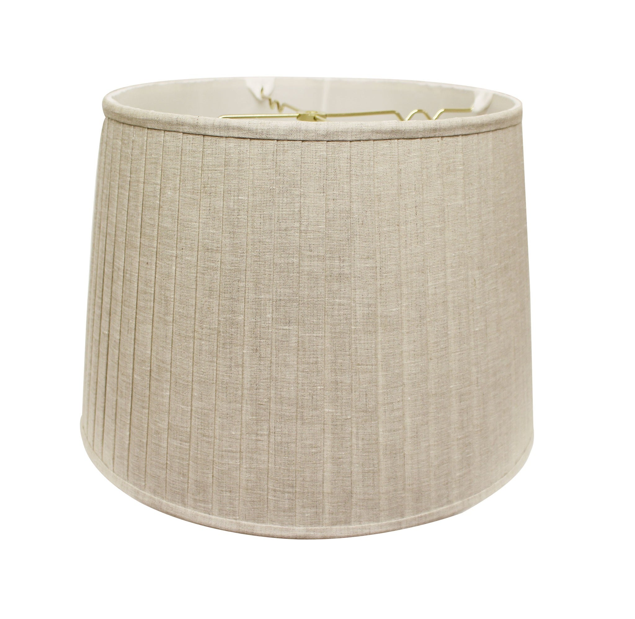 18" Cream Paperback Linen Lampshade with Side Pleats