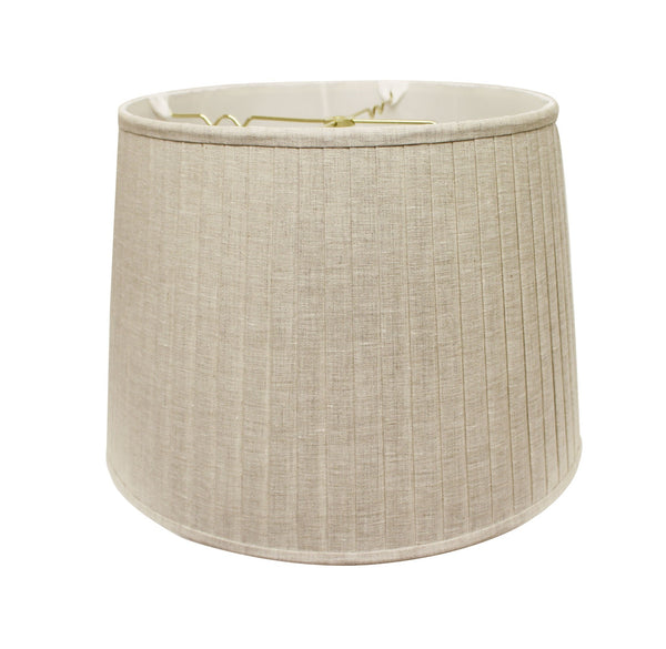 18" Cream Paperback Linen Lampshade with Side Pleats