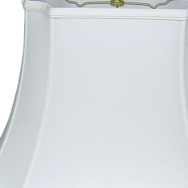 13" Snow Inverted Rectangle Shantung Lampshade