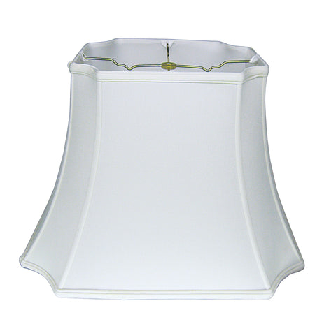 13" Snow Inverted Rectangle Shantung Lampshade