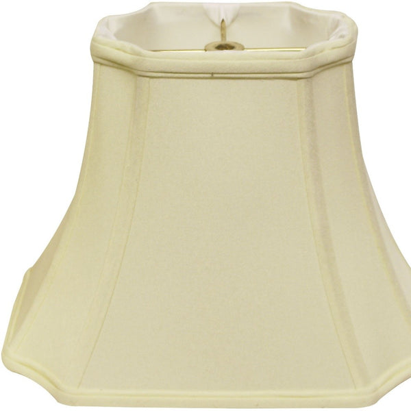 19" Ivory Inverted Rectangle Shantung Lampshade