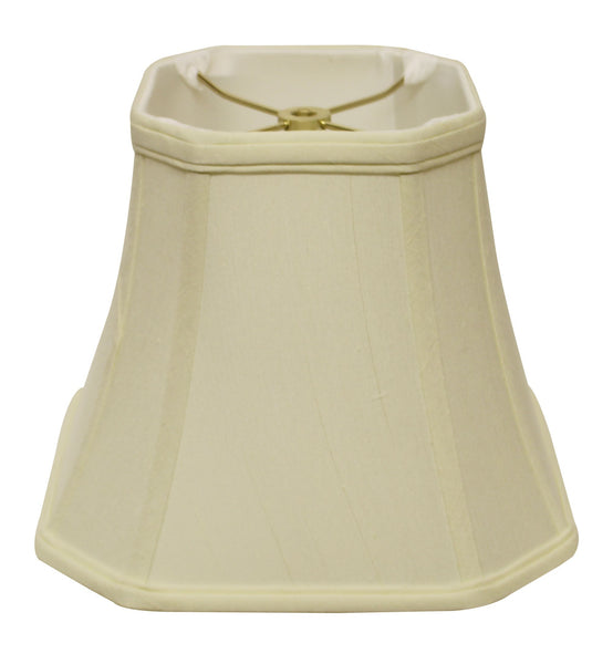 15" Ivory Slanted Square Bell Monay Shantung Lampshade