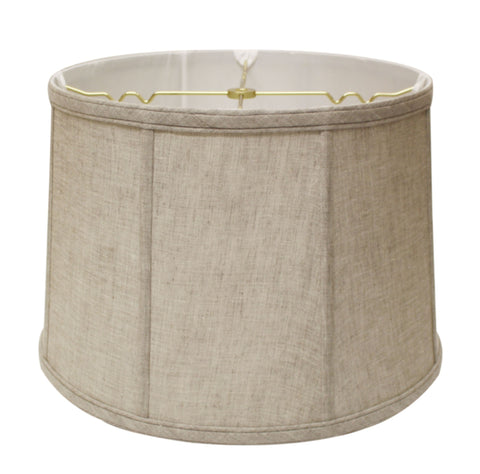 15" Cream Throwback Drum Linen Lampshade