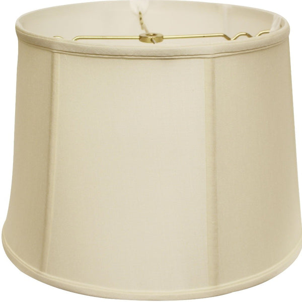 19" Ivory Throwback Drum Pongee Silk Lampshade