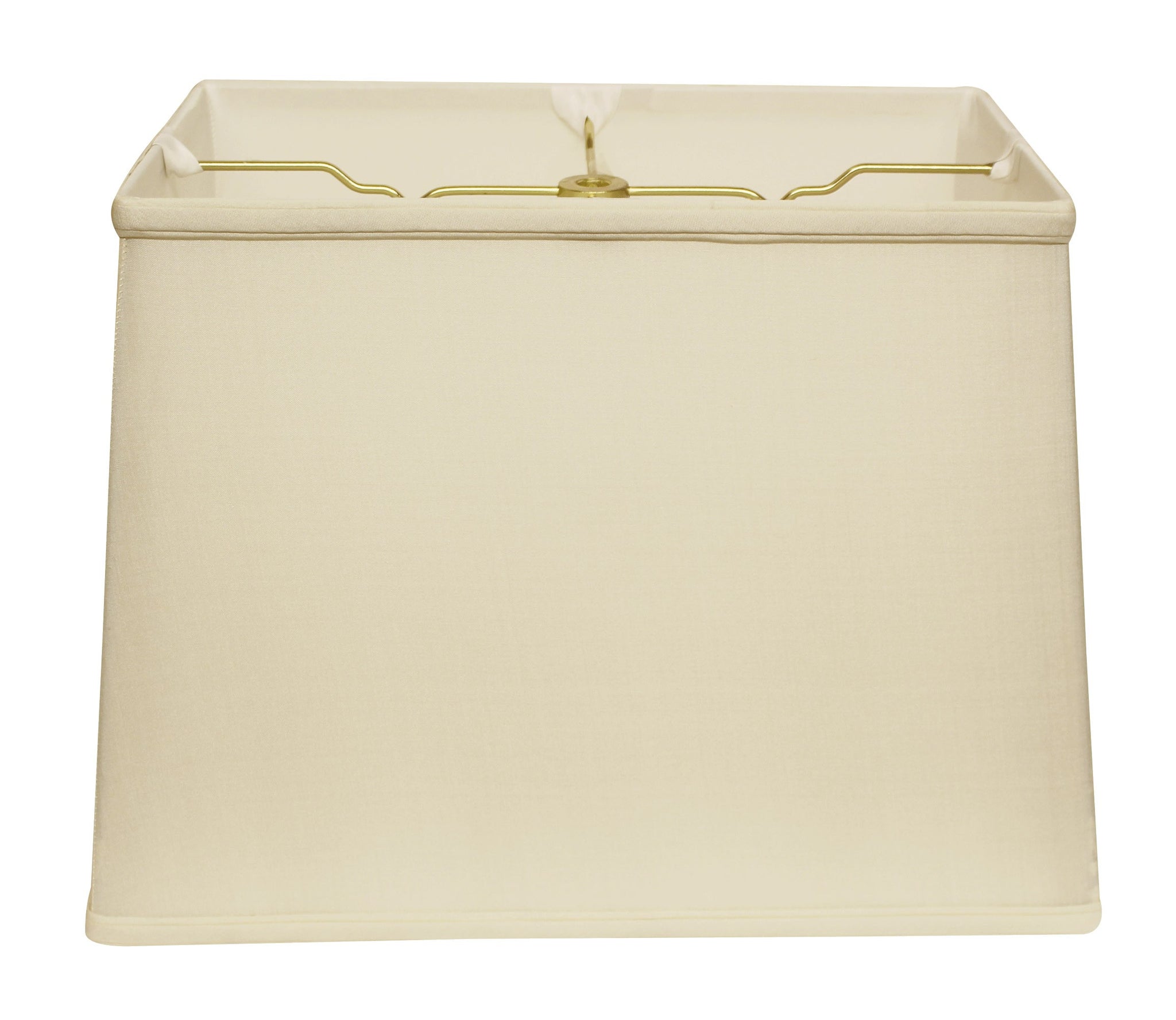 14" Ivory Throwback Rectangle Pongee Silk Lampshade