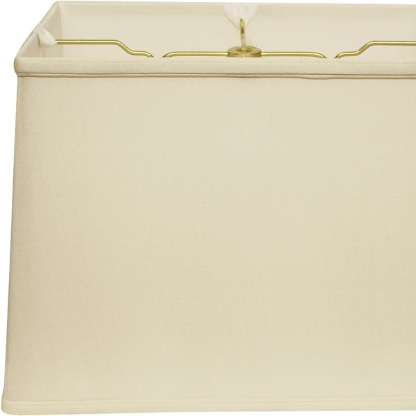 14" Ivory Throwback Rectangle Pongee Silk Lampshade