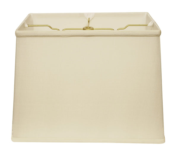 14" Ivory Throwback Rectangle Pongee Silk Lampshade