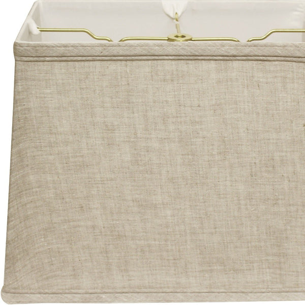 14" Cream Throwback Rectangle Linen Lampshade