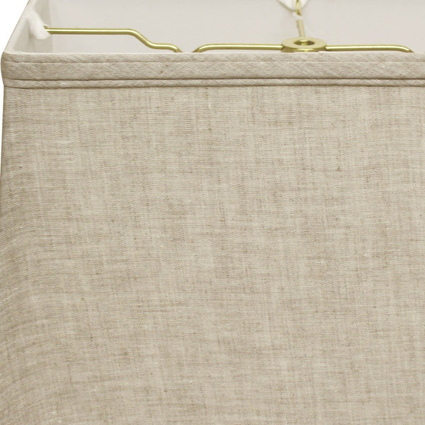 14" Cream Throwback Rectangle Linen Lampshade