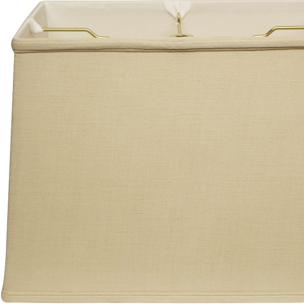 14" Pale Brown Throwback Rectangle Linen Lampshade