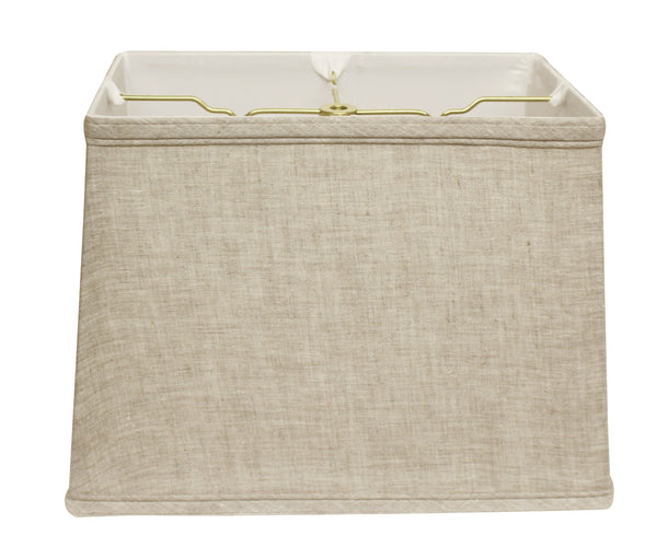 18" Cream Throwback Rectangle Linen Lampshade