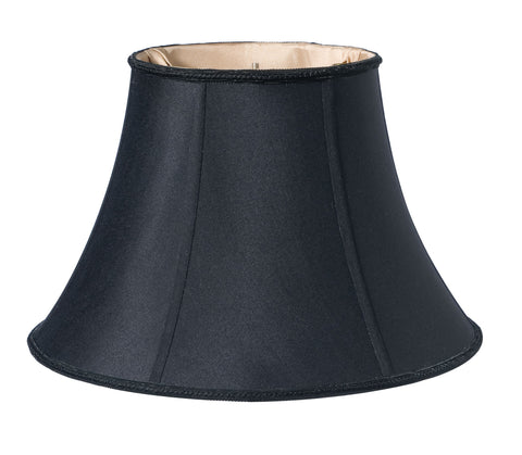 12" Black Slanted Bell Paperback Shantung Lampshade