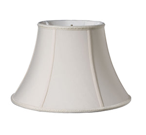 14" Cream Slanted Bell Paperback Shantung Lampshade