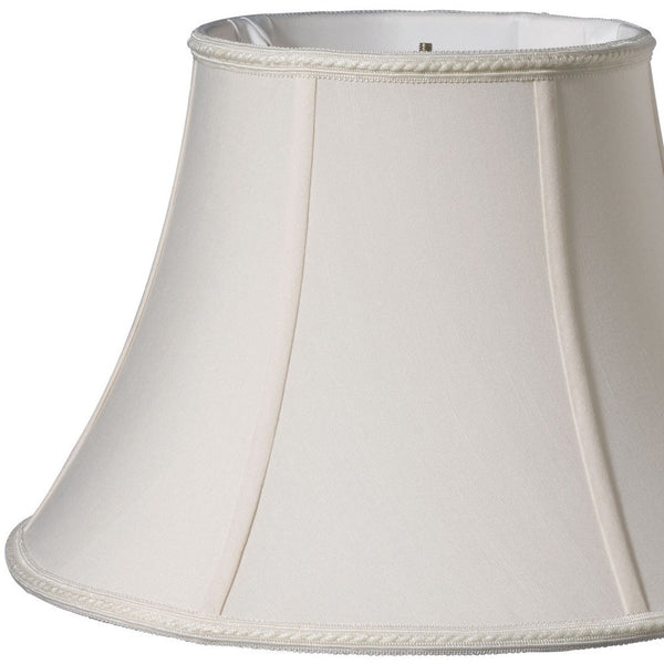 18" Cream Slanted Bell Paperback Shantung Lampshade