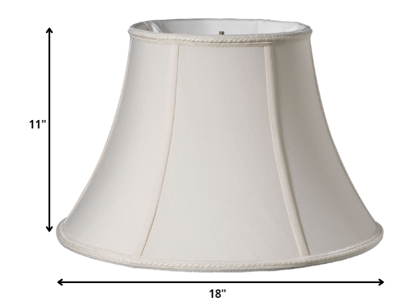 18" Cream Slanted Bell Paperback Shantung Lampshade