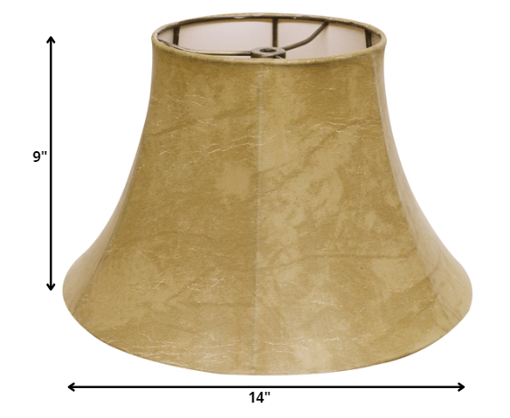 14" Faux Snakeskin Slanted Softback Parchment Lampshade