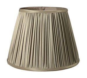 16" Ash Slanted Paperback Pleated Tafetta Lampshade