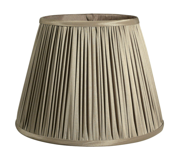 18" Ash Slanted Paperback Pleated Tafetta Lampshade