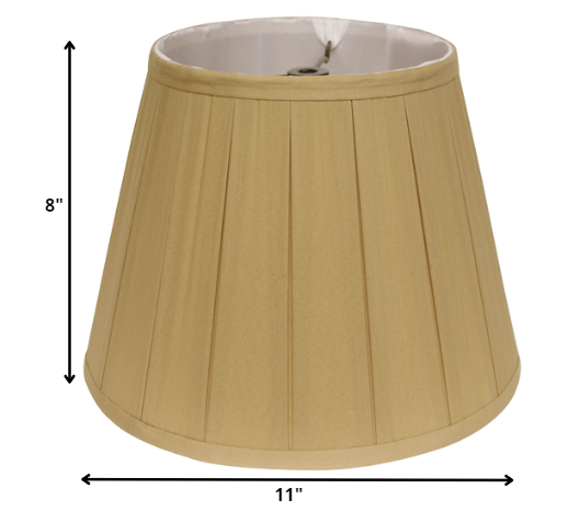 11" Primrose Slanted Crimped Box Shantung Lampshade